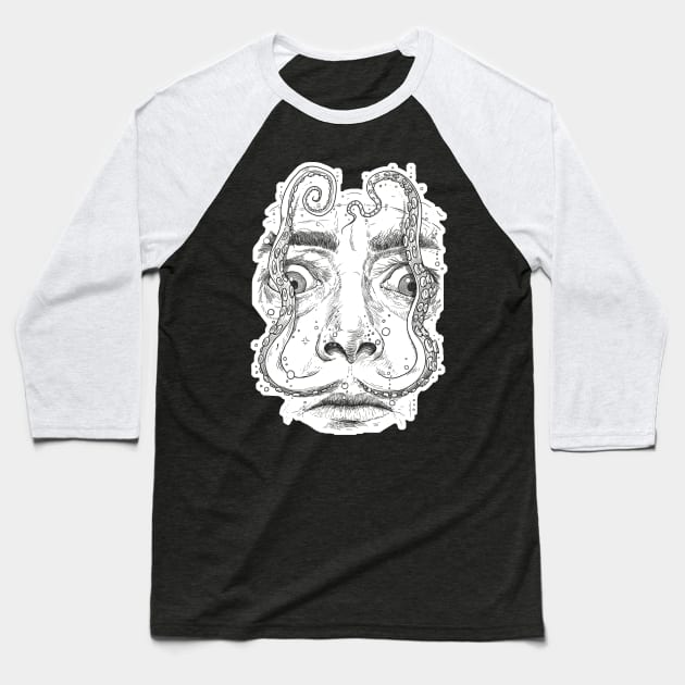 Octopus Dali Baseball T-Shirt by NikKor